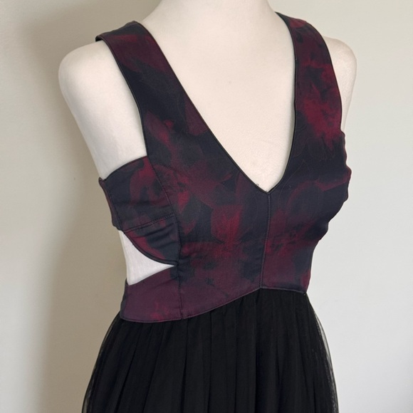 Free People Shakuhachi Prom Wedding Black and Dark Red Purple Tulle Gown - Picture 2 of 4